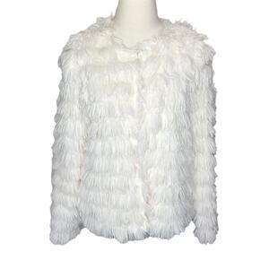 the impeccable pig Size Small Fluffy Faux Fur Jacket-Boho Festival Fantasy